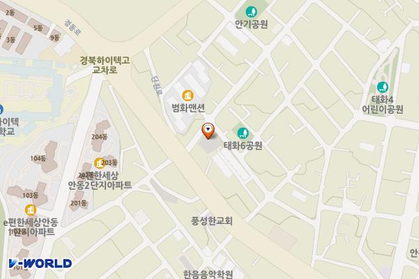 태화동포도3길마을공동주차장 위치 지도 — 경상북도 안동시 태화동 693-2