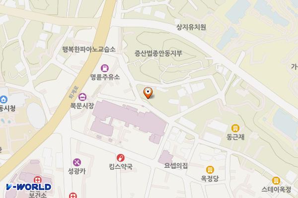 북문시장주차장 위치 지도 — 경상북도 안동시 율세동 410-5
