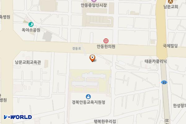 중앙신시장 주차타워 위치 지도 — 경상북도 안동시 경동로 602(옥야동)