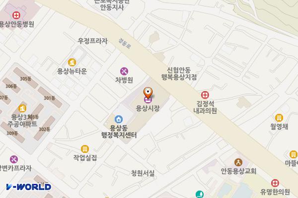 용상시장 주차장 위치 지도 — 경상북도 안동시 경동로 862(용상동)