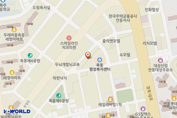 옥동 주차타워 위치 지도 — 경상북도 안동시 옥동3길 21(옥동)