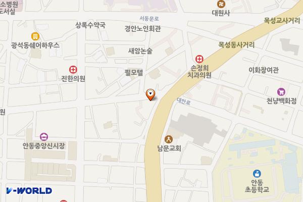 중앙시장4-대안로 노상유료 위치 지도 — 경상북도 안동시 안흥동 278-17