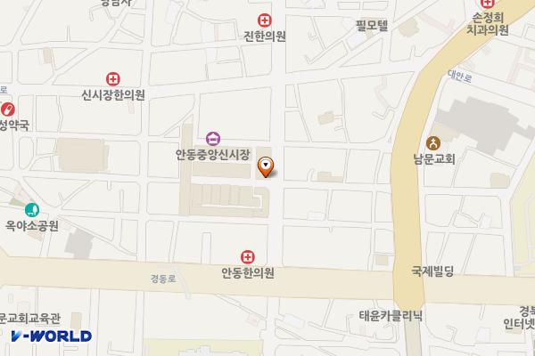 중앙시장3 노상유료 위치 지도 — 경상북도 안동시 안흥동 282-4
