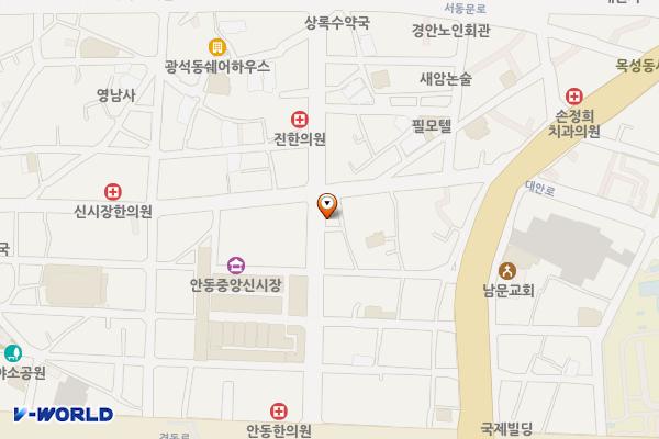 중앙시장2 노상유료 위치 지도 — 경상북도 안동시 안흥동 280-17