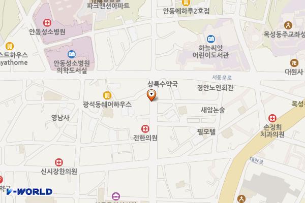 중앙시장1 노상유료 위치 지도 — 경상북도 안동시 대석동 214-2