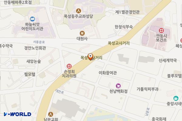 퇴계로1 노상유료 위치 지도 — 경상북도 안동시 서부동 189