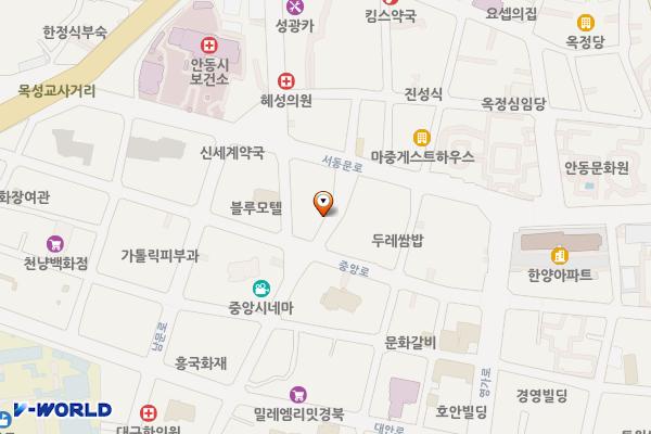 중앙로5 노상유료 위치 지도 — 경상북도 안동시 삼산동 112-3