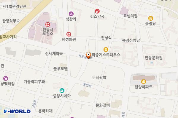 중앙로4 노상유료 위치 지도 — 경상북도 안동시 삼산동 90-4