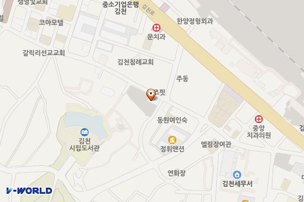 평화시장 위치 지도 — 경상북도 김천시 평화길 88