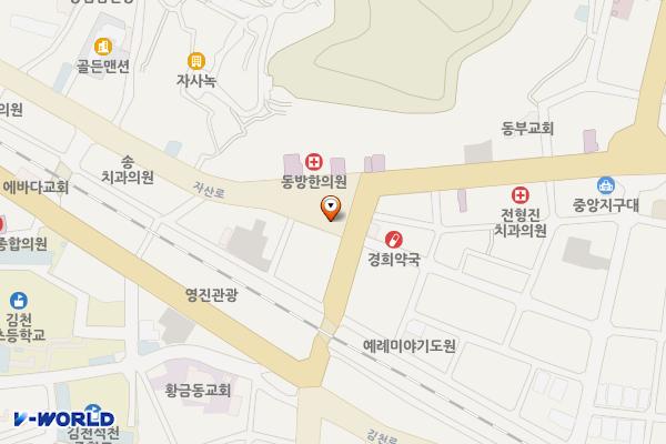 삼각로타리 위치 지도 — 경상북도 김천시 모암동 136-2
