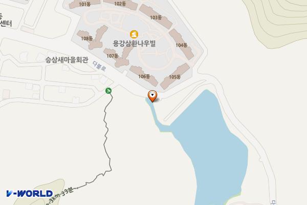 용강동 삼환나우빌 정문 노상주차장 위치 지도 — 경상북도 경주시 용강동 산 106