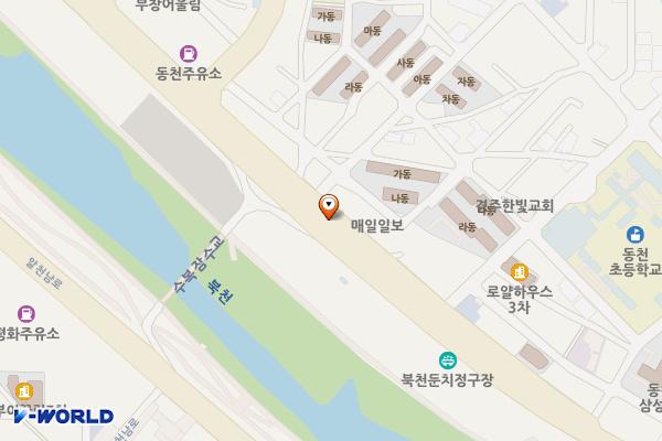 강변로 노상주차장 위치 지도 — 경상북도 경주시 동천동 593-1