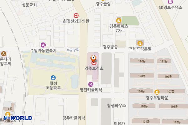 동천우방아파트 노상주차장 위치 지도 — 경상북도 경주시 양정로 300(동천동)