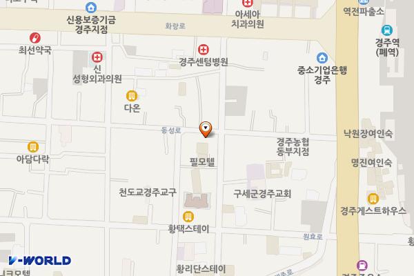북정로 노상주차장 위치 지도 — 경상북도 경주시 동성로 132-2 (황오동)
