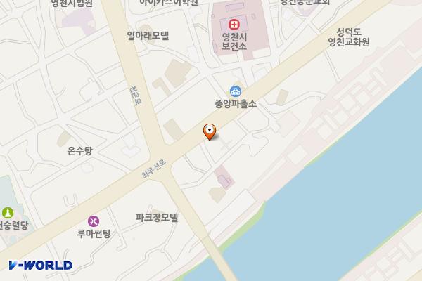 조양공원 부설주차장 위치 지도 — 경상북도 영천시 창구동 26-10