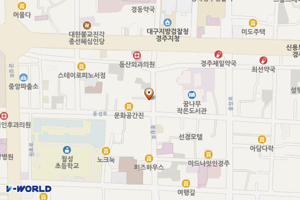 동성로 노상주차장 위치 지도 — 경상북도 경주시 봉황로 45-1