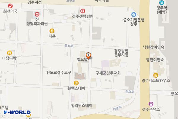 구 황오동사무소 노상주차장 위치 지도 — 경상북도 경주시 황오동 245-1