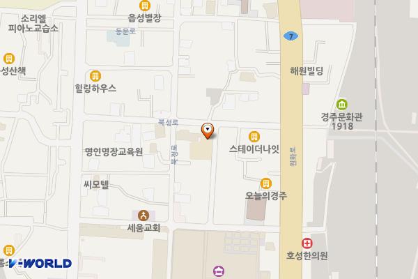 북성로 노상주차장 위치 지도 — 경상북도 경주시 북성로 130