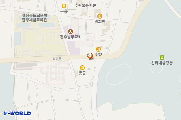 교촌한옥마을 주변 노상주차장 위치 지도 — 경상북도 경주시 교촌길 2