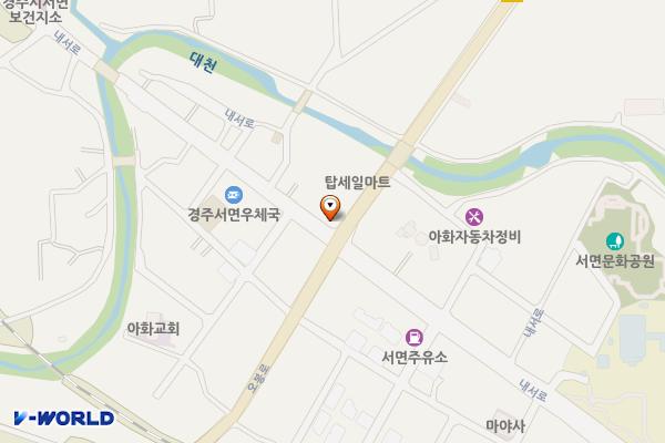 서면 소재지 공용주차장 위치 지도 — 경상북도 경주시 서면 아화리 243-2