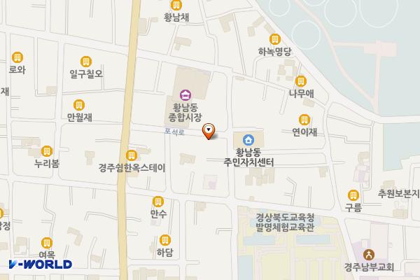 황남동 생활문화센터 공영주차장 위치 지도 — 경상북도 경주시 황남동 306-12