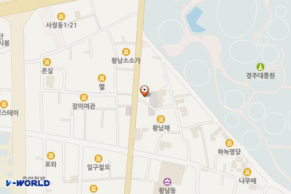 황남동(포석로) 제1공용주차장 위치 지도 — 경상북도 경주시 황남동 280