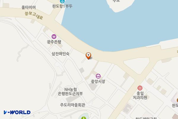 완도군 공용주차장 위치 지도 — 전라남도 완도군 완도읍 장보고대로 280