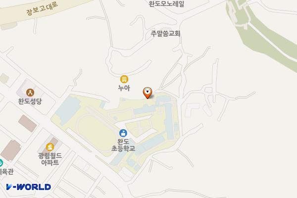 완도군 공용주차장 위치 지도 — 전라남도 완도군 완도읍 중앙길 43