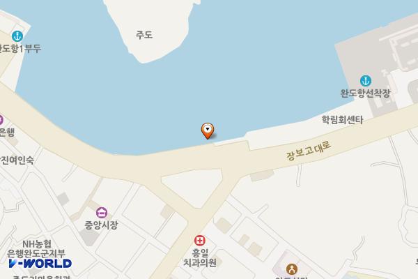 완도군 공용주차장 위치 지도 — 전라남도 완도군 완도읍 군내리 308-19(완도항1부두)