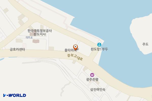 완도군 공용주차장 위치 지도 — 전라남도 완도군 완도읍 장보고대로 255
