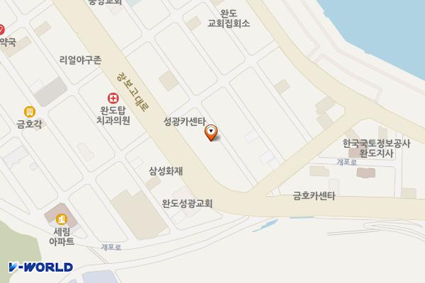 완도군 공용주차장 위치 지도 — 전라남도 완도군 완도읍 개포로56번길 30-14