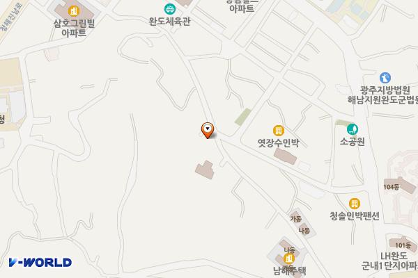 완도군 공용주차장 위치 지도 — 전라남도 완도군 완도읍 군내길 38