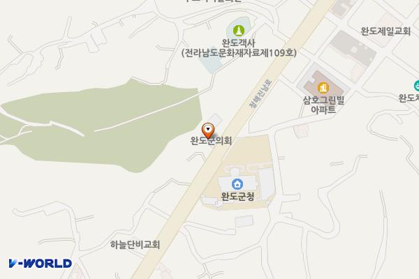 완도군 공용주차장 위치 지도 — 전라남도 완도군 완도읍 청해진남로 48