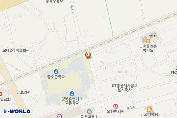 금호1 임시공영주차장 위치 지도 — 경상북도 영천시 금호읍 교대리 191-3