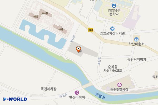 학산독천먹거리 위치 지도 — 전라남도 영암군 학산면 독천리 1268-6