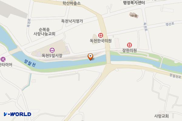 망월천변 위치 지도 — 전라남도 영암군 미암면 채지리 131-1
