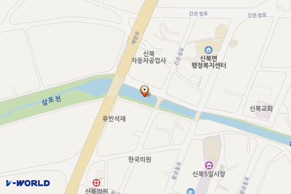 삼포천 위치 지도 — 전라남도 영암군 신북면 월평리 146-1