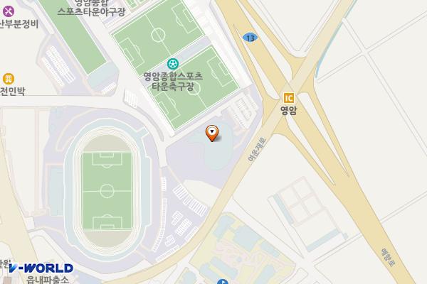 영암국민체육센터 위치 지도 — 전라남도 영암군 영암읍 여운재로 33