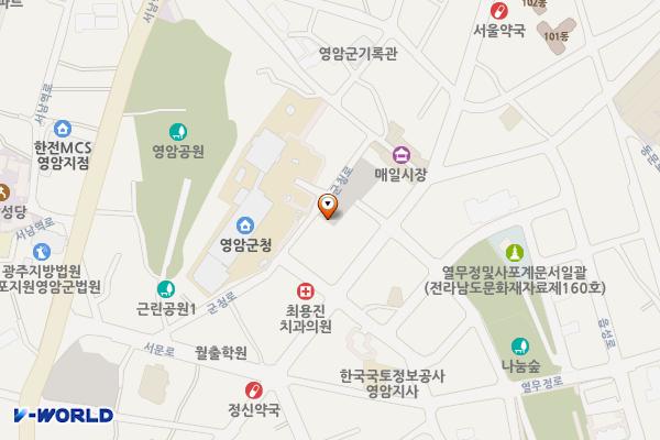 영암농협군지부 위치 지도 — 전라남도 영암군 영암읍 중앙로 43