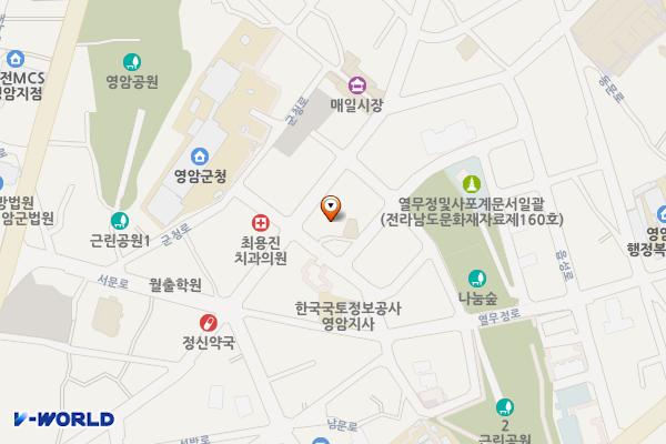 영암읍성 공영주차타워 위치 지도 — 전라남도 영암군 영암읍 중앙로 40