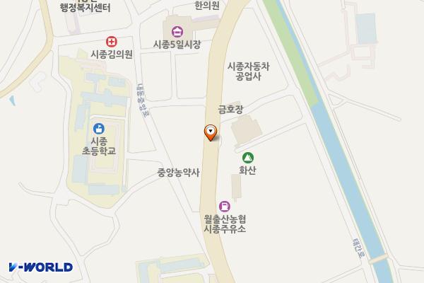 시종중학교~터미널 위치 지도 — 전라남도 영암군 시종면 만수리 943-4