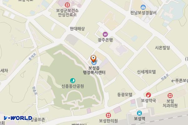 보성읍사무소주차장 위치 지도 — 전라남도 보성군 보성읍 신흥길 17