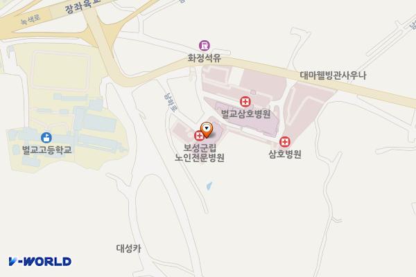 보성군립노인전문병원주차장 위치 지도 — 전라남도 보성군 벌교읍 남하로 4-10
