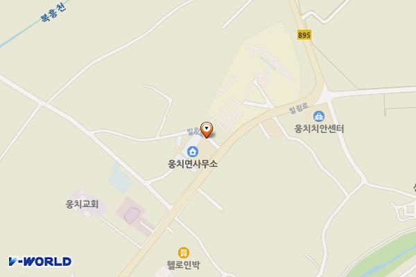웅치면사무소주차장 위치 지도 — 전라남도 보성군 웅치면 중산리 57-1