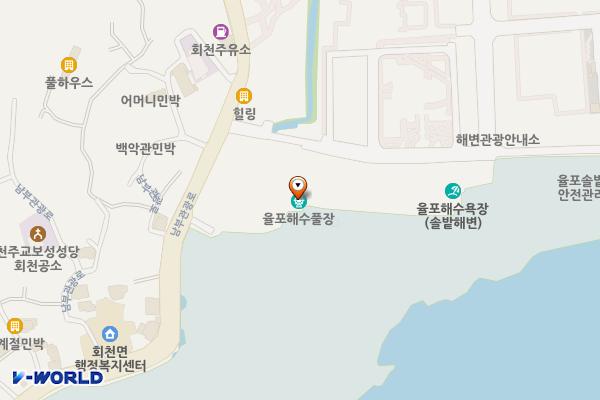 율포해양복합센터 위치 지도 — 전라남도 보성군 회천면 우암길 8