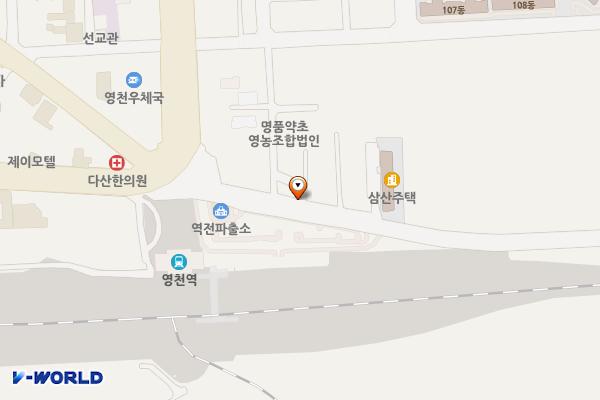 영천역 앞 공영주차장 위치 지도 — 경상북도 영천시 완산동 939-22