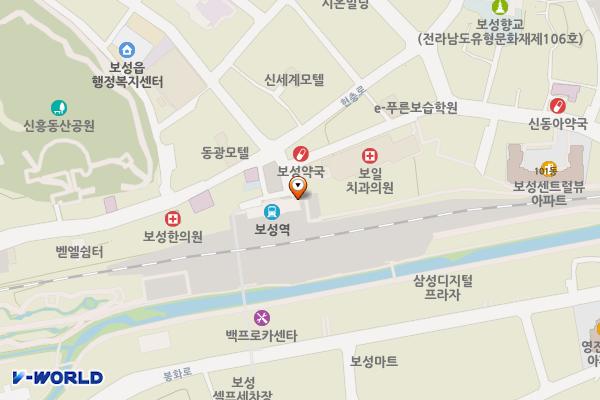 보성하나로마트노외주차장 위치 지도 — 전라남도 보성군 보성읍 현충로 92-28