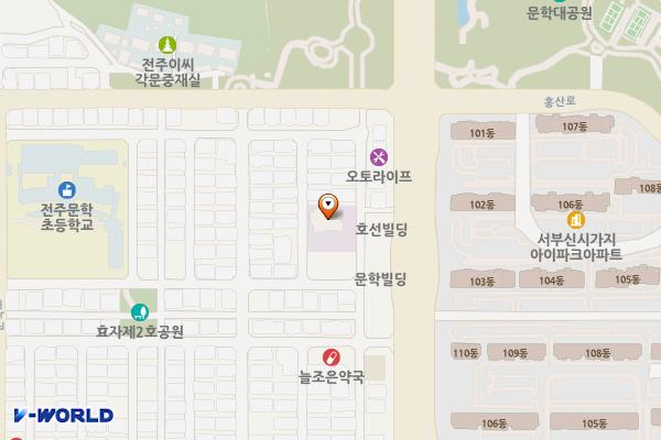 서부신시가지 마전 위치 지도 — 전북특별자치도 전주시 완산구 문학대5길 31-3