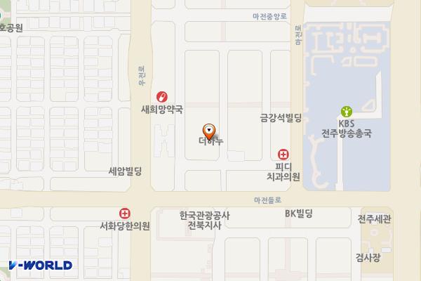 서부신시가지 KBS옆 위치 지도 — 전북특별자치도 전주시 완산구 마전1길 12-3