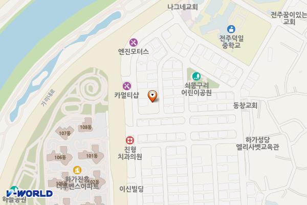 하가지구 소소빌딩 뒤 위치 지도 — 전북특별자치도 전주시 덕진구 가리내3길 16-1